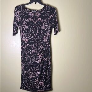 Connected apparel size 12 Elegant Black and Pink Patterned Dress
